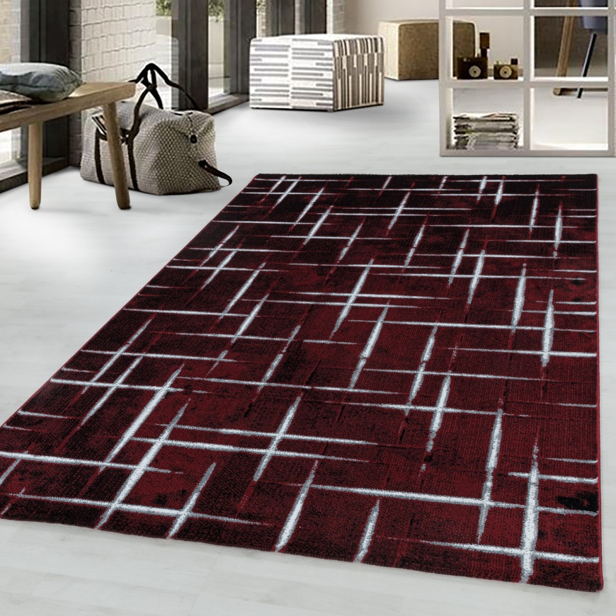 Costa Designer Red Rug